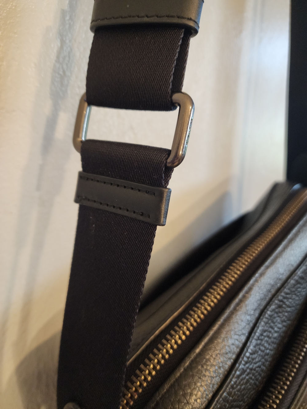 Coach Black Pebbled Leather Messenger Crossbody - Picture 11 of 12